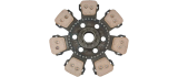 Rigid central clutch disc 7 vanes